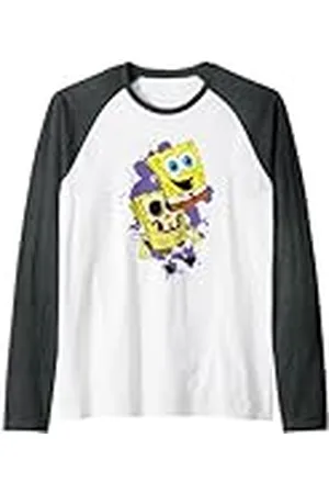Spongebob Pantalones cuadrados de Bob Esponja Cool Skull Candy - Nickeldoeon Camiseta Manga Raglan