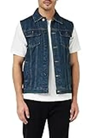 Urban classics Chaleco de Jeans para Hombre, Regular Fit, Chaqueta Vaquera en Estilo Vintage, Denim Vest de Color: denim blu, Talla: S