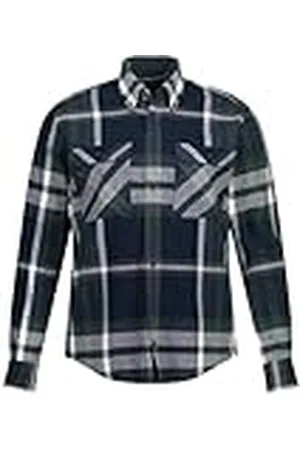 JP 1880 Camisa de Franela con Cuadros, Manga Larga, Cuello Abotonado, Ajuste Moderno 4XL 819785130-4XL