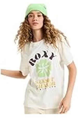 Roxy Camiseta de Manga Corta con diseño de Hangloose, Color Blanco