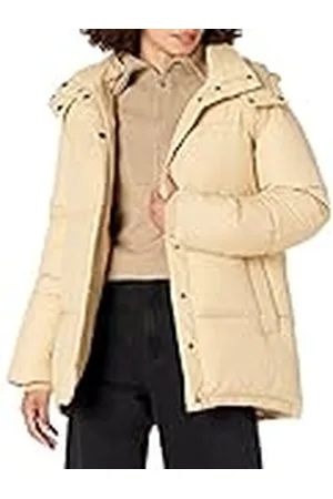 THE DROP Cazadora acolchada Shari para mujer, en poliéster, XXS (blanco y beige)
