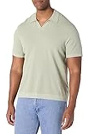 Amazon Polo de Punto de Manga Corta y Corte Recto Hombre, , XXL