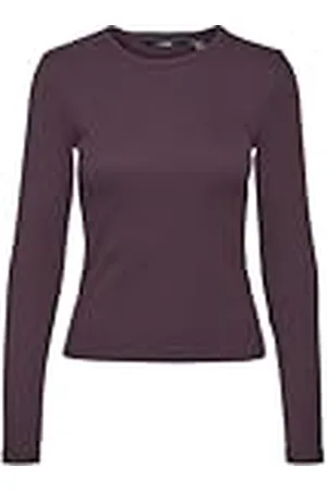 VERO MODA Vmchloe LS Short Top Ga Jrs Noos Camiseta de Manga Larga, Plum, XL Mujeres