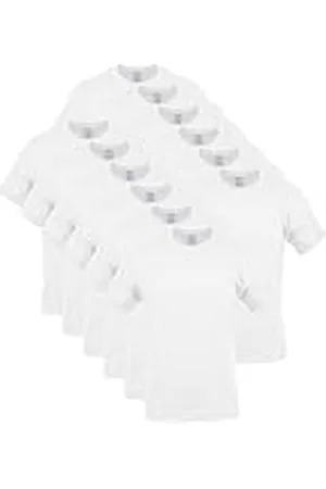 Gildan Camiseta para hombre, estilo G1100 (paquete de varias unidades), blanco (12-Pack), Large