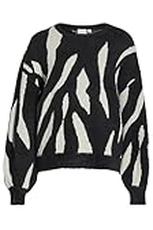 VILA Julio Jaquard L/S Top de Punto-Noos Jersey, , L para Mujer