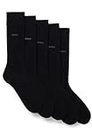 HUGO BOSS 5P RS Uni Color CC Calcetines Hombre, Black1, 35-38 (Pack de 5)