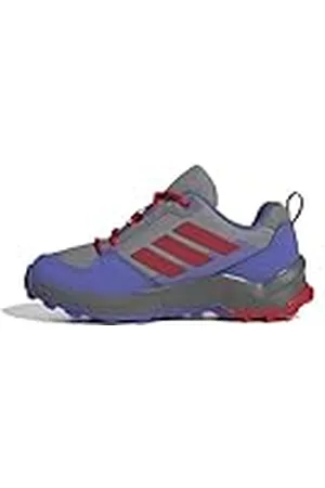 adidas Terrex AX4R Hiking Shoes, Zapatos de Senderismo Unisex niños, Grey Three/Pure Ruby/Semi Cobalt Blue, 35 EU