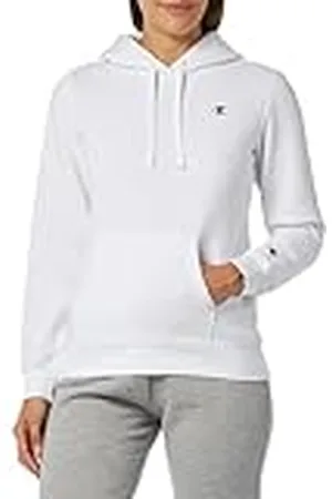 Champion Legacy Basics W-Light Powerblend Fleece Sudadera con Capucha, Color Blanco, XXL para Mujer