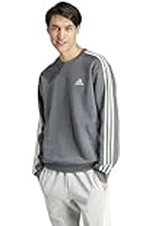 adidas Hombre Essentials Fleece 3-Stripes Sweatshirt, , M