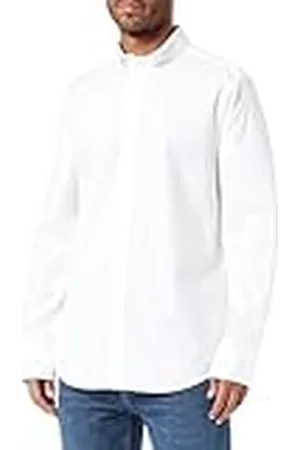 GANT Reg Pinpoint Oxford Shirt Camisa de Vestir, White, L para Hombre