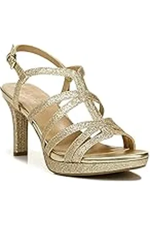 Naturalizer Baylor, Sandalia con talón Mujer, Lentejuelas Doradas, 38 EU
