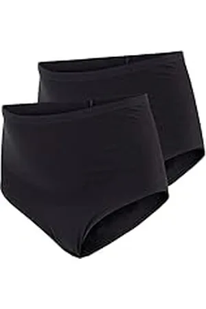 Mama;licious MLHEAL ORG.Baumwolle Panties 2PACK O.A.Noos Ropa Interior, Negro, M-L para Mujer