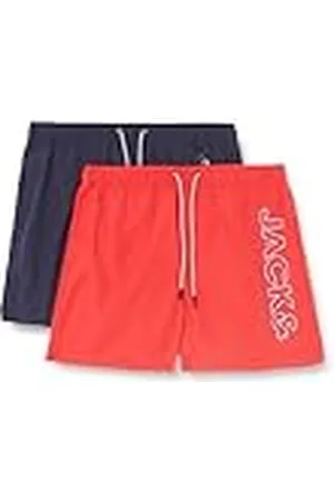 JACK & JONES Jpstfiji Jjswim Double Logo 2pk MP Bañador Corto, , S (Pack de 2) Hombres