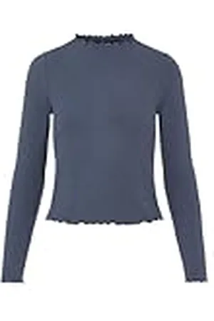 Pieces® Pcnicca LS Top Noos Camiseta de Manga Larga, Ombre Blue, L para Mujer