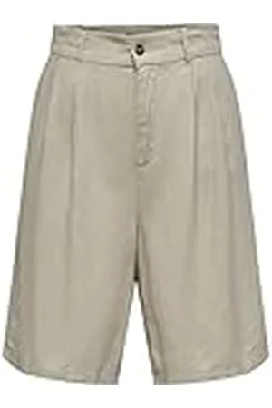 ONLY Onlcaro HW Wide Linen Bl Shorts CC TLR Pantalones Cortos de Lino, , 36 para Mujer