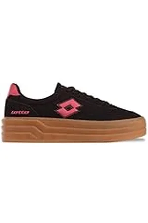 Lotto Stacky RB Women, Zapatillas Mujer, Negro, Rosa, 38 EU