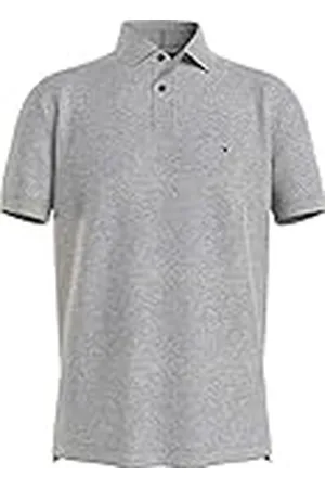 Tommy Hilfiger Polo de manga corta Hombre 1985 Regular Fit, Gris (Medium Grey Heather), XXL