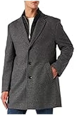 Bugatti 228528-24042 Abrigo de Lana, , 50 para Hombre