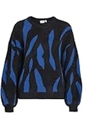 VILA Julio Jaquard L/S Top de Punto-Noos Jersey, , L para Mujer