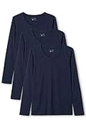 Berydale Camiseta de Manga Larga Mujer, Pack de 3, (Paquete de 3), XS