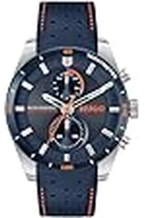 HUGO BOSS Reloj Analógico de Cuarzo Multifunción para Hombre Colección #Fast con Correa en Piel Azul Marino - 1530371