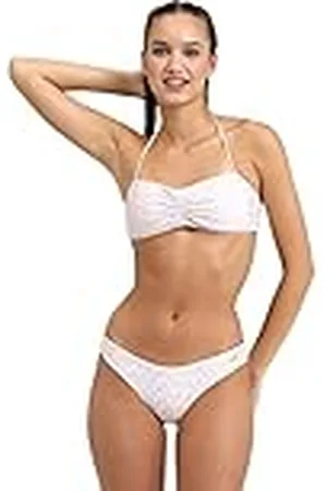Arena Allover Bikini Bandeau para Mujer, Bañador con Tejido Elástico Reciclado y Secado Rápido, Bañador para Mujer con Copas Extraíbles y Top con Tirantes