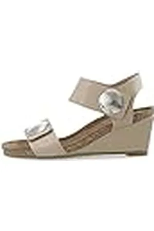 Cashott Casalberta Velcro Button Sandal Leather, Sandalia de tacón Mujer, , 37 EU