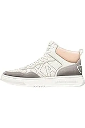 Armani Exchange Seattle, Detalles de Gamuza, Logotipo Bordado, Top Alto, Zapatillas Mujer, , 36.5 EU