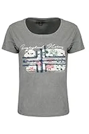 Geographical Norway Jepson Lady Camisetas, Gris Clair, XL para Mujer