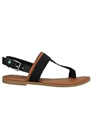 TOMS BREE, Sandalia Plana Mujer, Black, 35.5 EU
