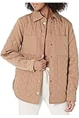 Amazon Chaqueta Tipo Camisa Acolchada y Holgada de poliéster Reciclado, Disponible en Tallas Grandes (Anteriormente Amazon Aware) Mujer, , XXS