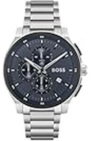 HUGO BOSS Reloj Cronógrafo de Cuarzo para Hombre Colección Peak 2.0 con Correa de Acero Inoxidable Plateada - 1514189