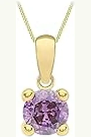 Amazon Collar con Colgante de Oro de 9 Quilates con la Piedra Natal de Febrero (previamente Amazon Collection)