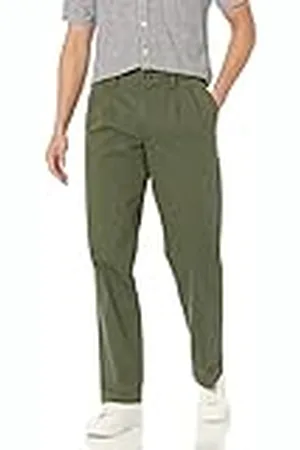 Amazon Pantalón chino plisado, resistente a las arrugas y de corte clásico (disponible en tallas grandes y largos especiales) Hombre, , 38W / 29L