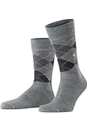Burlington Preston M SO suave y cálido estampado 1 par, Calcetines Hombre, Gris (Light Grey 3400), 40/46 EU