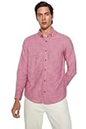 Trendyol Herren Gerade Lange Ärmel Schlank Hemd Camisa, , S de los Hombres