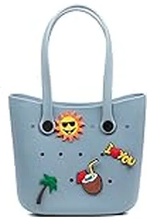 Firenze Artegiani Libelulla. Bolso Shopper de playa, de goma EVA con asas largas y charm decorativos 34x10x28 cm. Color: