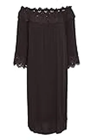 Cream Vestido de Mujer con Hombros Descubiertos y Cuello Redondo Informal, , 40