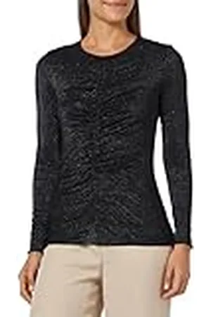 HUGO BOSS C_emeela_Glitter Jersey Top, , L Mujer