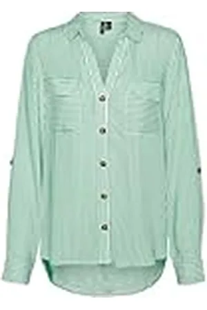VERO MODA Vmbumpy L S Camiseta New Wvn Ga Noos Blusas, , Mujer