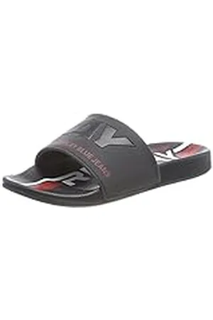 Replay Slide JR Boy, Pantuflas, 230 Negro, Blanco y Rojo, 32 EU