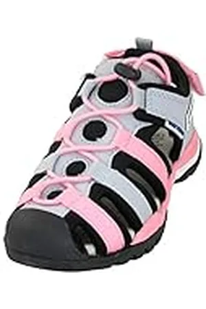 Geox J BOREALIS GIRL, Sandalia para Niñas, GREY/BLACK, 37 EU