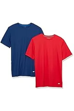 Amazon Camiseta Técnica, Rendimiento Deportivo (Disponible en Tallas Grandes y Largos Especiales) Hombre, Pack de 2, , XL