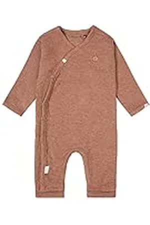 Noppies Baby U Playsuit LS Rib Nevis Overol, Cafe Au Lait Melange-N090, 56 para Bebés