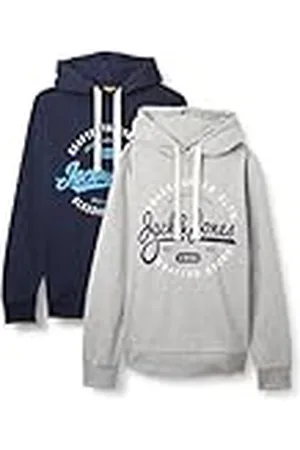 JACK & JONES Jjmikk Sweat Hood 2pk MP Sudadera con Capucha, , S para Hombre