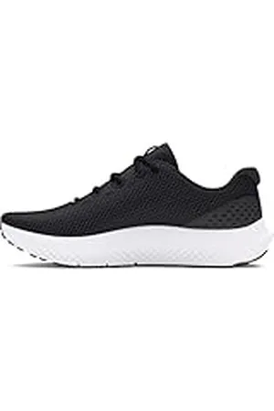 Under Armour UA W Charged Surge 4 Deportivas de mujer, ligeras y transpirables zapatillas para correr, color negro/gris antracita/blanco