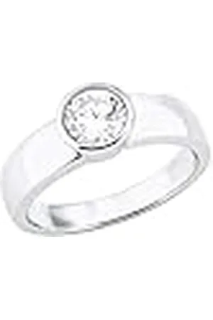 QS by s.Oliver Anillo de de ley 925 para mujer, con circonitas sintéticas, en caja de regalo, 2027573, 52, Metal, Zirconia cúbica