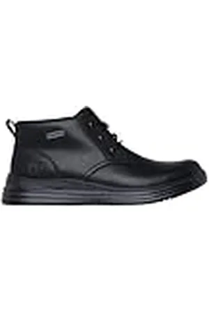 Skechers Hands-Free Slip-ins Proven Conklin, Botas Cortas al Tobillo Hombre, Black Leather, 43 EU