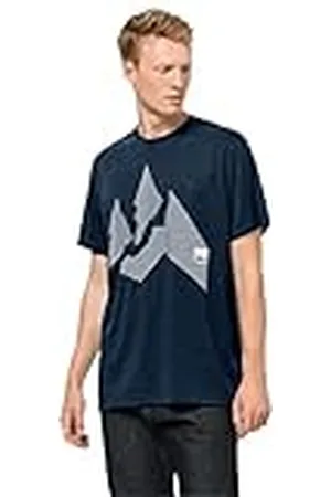 Jack Wolfskin Nature Mountain T M Camiseta, Azul Oscuro, XXXL para Hombre