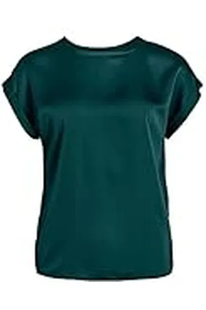 VILA Viellette S/S Satin Top-Noos Blusa de Manga Corta, , 40 para Mujer